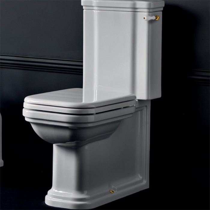 Kerasan Waldorf Бачок для унитаза моноблок с боковой ручкой, без механизма, цвет: Bianco lucido 417901