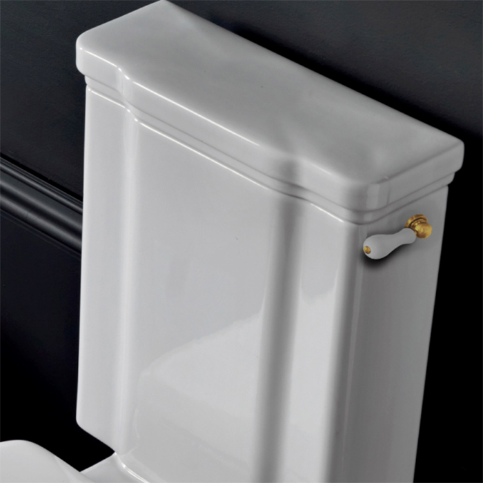 Kerasan Waldorf Бачок для унитаза моноблок с боковой ручкой, без механизма, цвет: Bianco lucido 417901