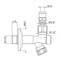 Nicolazzi Complementi Угловой вентиль для подводки, цвет хром 5578CRCOPPIA