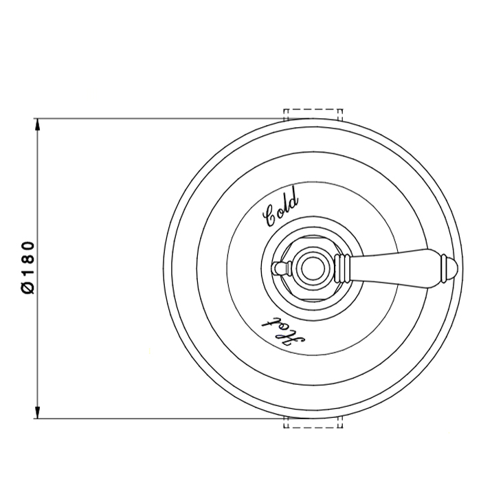 Nicolazzi Внешняя часть термостатического смесителя 3/4, цвет Bronze Plated 4914BZ69