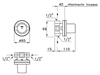 Stella Eccelsa Встраиваемся часть смесителя для душа/раковины UN 01400 0000