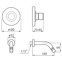 Stella Lucilla Внешняя часть встраиваемого смесителя, цвет хром LL 01411 CR00