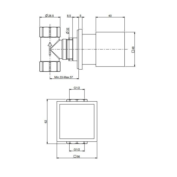 Fima Carlo Frattini Fit Запорный клапан, цвет хром F3523/1CR