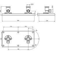 Fima Carlo Frattini Внутренняя часть напольного смесителя для ванны F2302