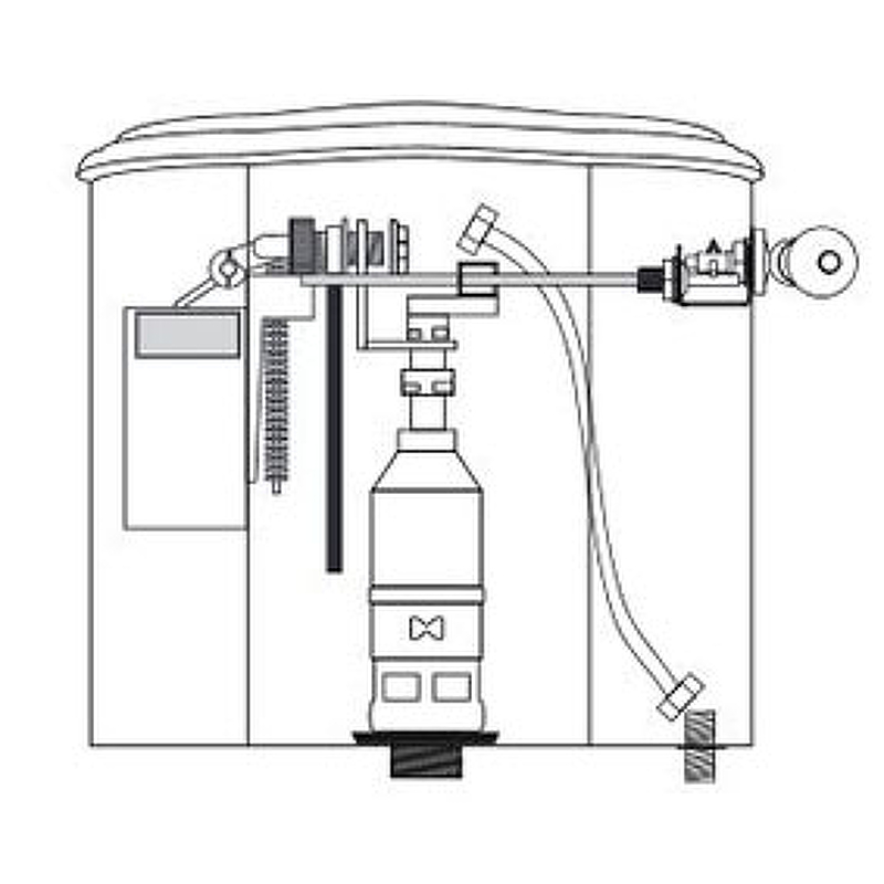 Kerasan Retro Механизм слива для бачка моноблок, с боковой ручкой, цвет: Bronzo 756993