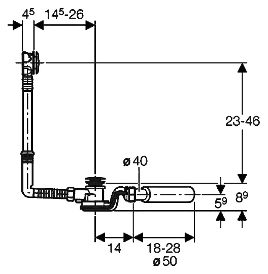 Geberit Слив-перелив автомат, цвет: хром 150.755.21.1