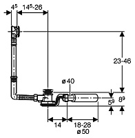 Geberit Слив-перелив автомат, цвет: хром 150.755.21.1