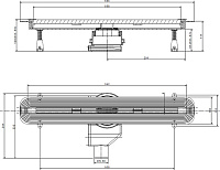 Pestan Confluo Slim Line 550 Душевой лоток с решеткой 55 см., цвет: хром матовый 13100032