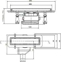 Душевой лоток Pestan Confluo Premium Line 650 с решеткой 13100004