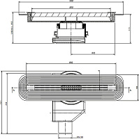 Душевой лоток Pestan Confluo Slim Line 850 с решеткой 13100035