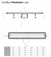 Душевой лоток Pestan Confluo Premium Line 850 с решеткой 13100006