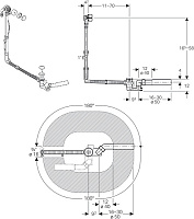 Слив-перелив Geberit  с подводом воды 150.711.21.1