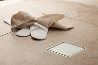 Pestan Dry White Glass Точечный трап 10х10 см, цвет: белый 13000104