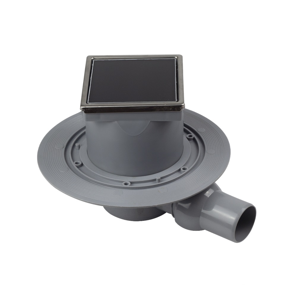 Pestan Dry Black Glass Точечный трап 10х10 см, цвет: черный 13000101