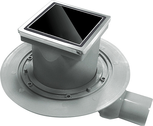 Pestan Dry Black Glass Точечный трап 10х10 см, цвет: черный 13000101