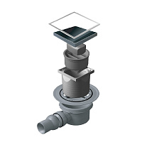 Pestan Dry Black Glass Точечный трап 10х10 см, цвет: черный 13000101