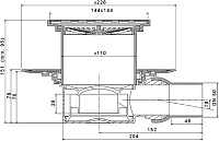 Pestan Tide Точечный трап 15х15 цвет:хром 13000004