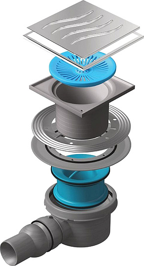 Pestan Tide Mask Точечный трап 15х15 см, цвет: хром 13000070