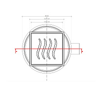 Pestan Tide Mask Точечный трап 15х15 см, цвет: хром 13000070