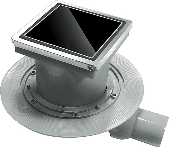 Pestan Black Glass Точечный трап 15х15 см, цвет: черный 13000089