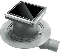 Pestan Black Glass Точечный трап 15х15 см, цвет: черный 13000089