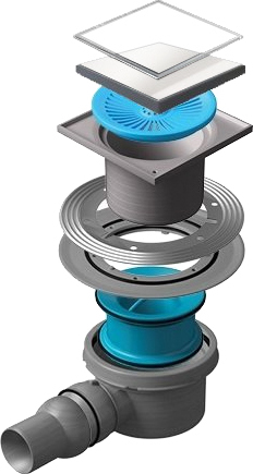 Pestan White Glass Точечный трап 15х15 см, цвет: белый 13000093