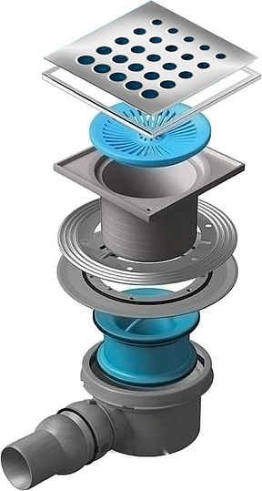 Pestan Drops Mask Точечный трап 15х15 см, цвет: хром 13000072