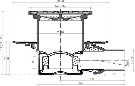 Pestan Drops Mask Точечный трап 15х15 см, цвет: хром 13000072