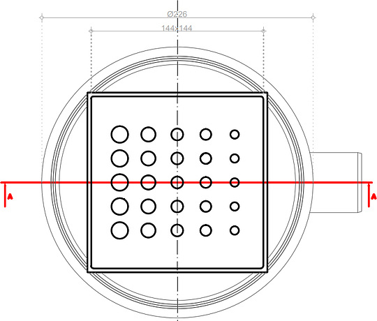 Pestan Drops Mask Точечный трап 15х15 см, цвет: хром 13000072