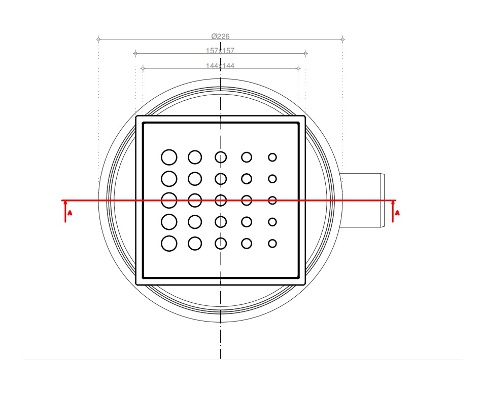 Pestan Drops Mask Точечный трап 15х15 см, цвет: хром 13000075