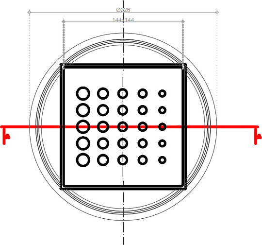 Pestan Drops Mask Точечный трап 15х15 см, цвет: хром 13000075
