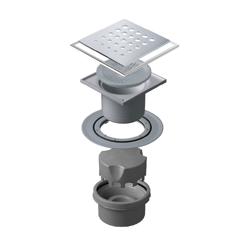 Pestan Drops Mask Точечный трап 15х15 см, цвет: хром 13000075