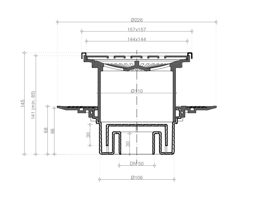 Pestan Drops Mask Точечный трап 15х15 см, цвет: хром 13000075