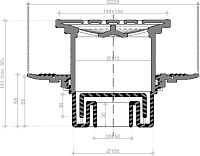 Pestan Drops Mask Точечный трап 15х15 см, цвет: хром 13000075