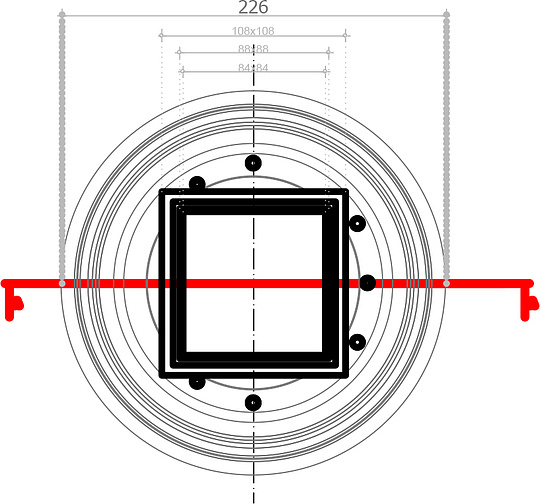 Pestan Dry Ceramic Точечный трап под плитку 10х10 см 13000112