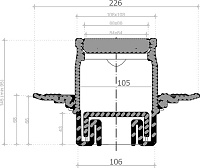 Pestan Dry Ceramic Точечный трап под плитку 10х10 см 13000112