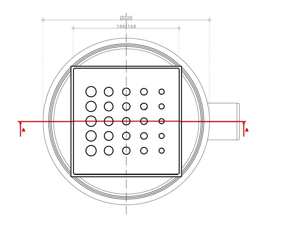 Pestan Drops Точечный трап 15х15 цвет:хром 13000020