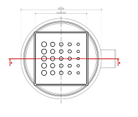 Pestan Drops Точечный трап 15х15 цвет:хром 13000020