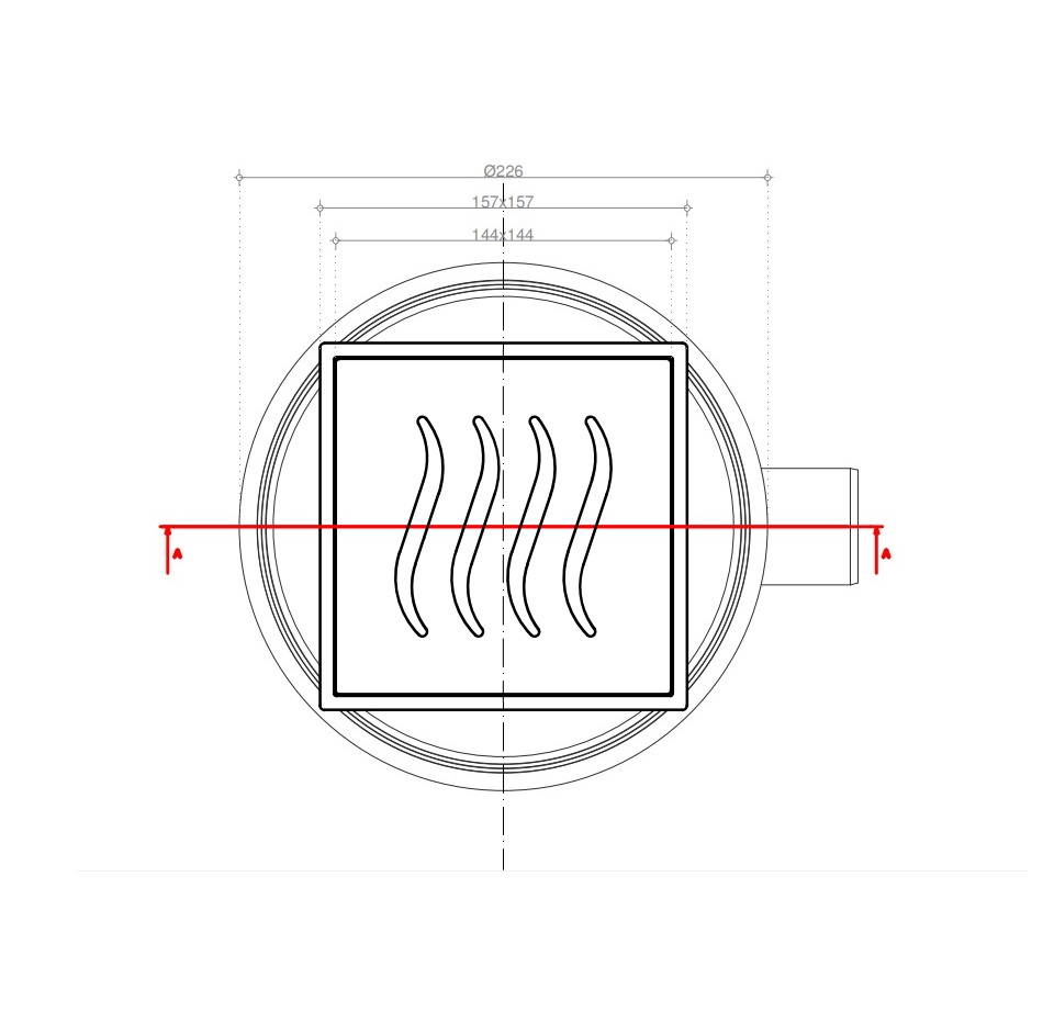 Pestan Tide Mask Точечный трап 15х15 см, цвет: хром 13000071
