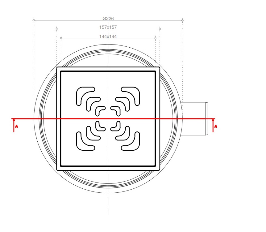 Pestan Square Mask Точечный трап 15х15 см, цвет: хром 13000076