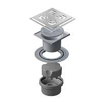 Pestan Square Mask Точечный трап 15х15 см, цвет: хром 13000076