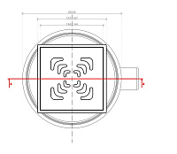 Pestan Square Mask Точечный трап 15х15 см, цвет: хром 13000076