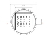 Pestan Drops Mask Точечный трап 15х15 см, цвет: хром 13000077