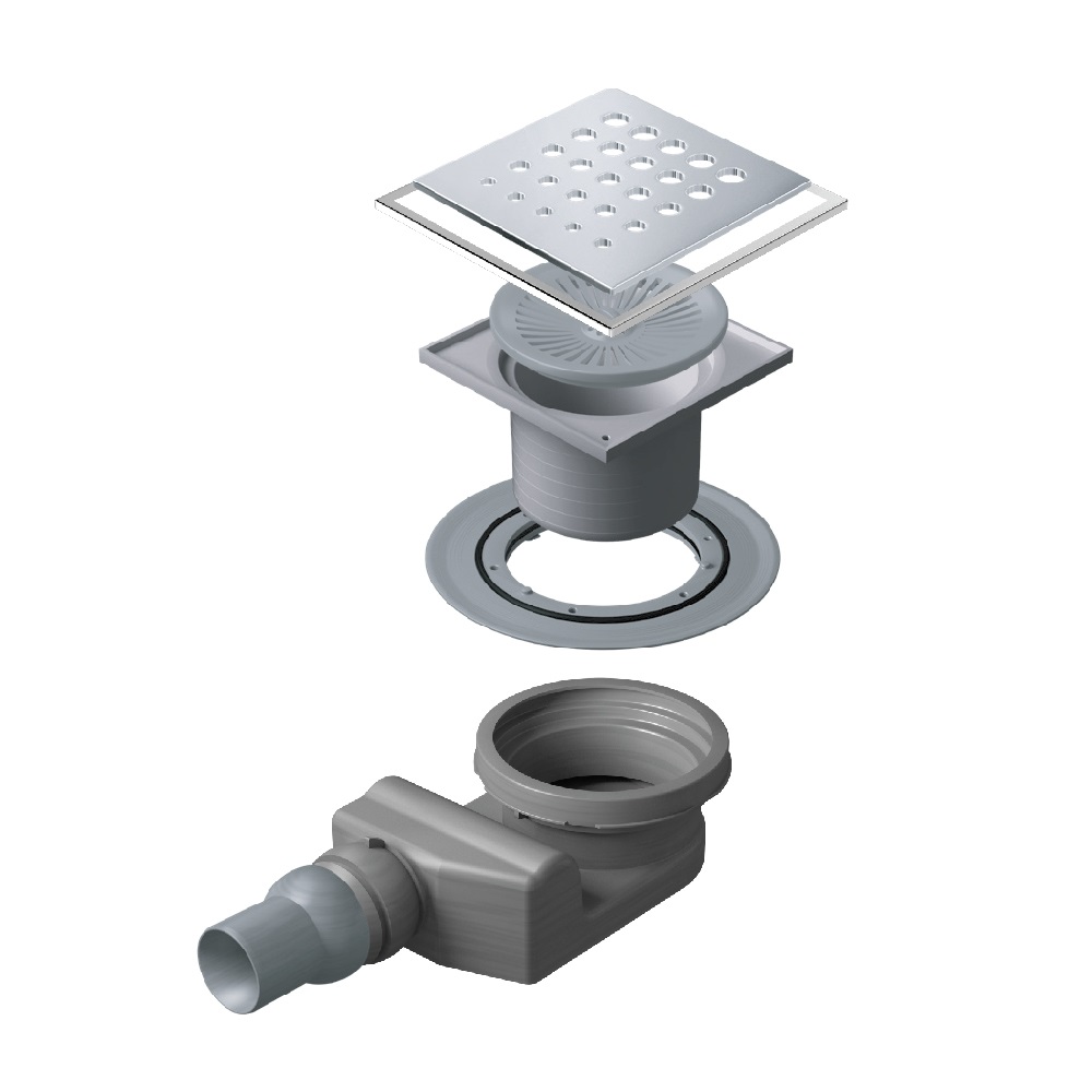 Pestan Drops Mask Точечный трап 15х15 см, цвет: хром 13000079