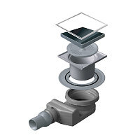 Pestan Black Glass Точечный трап 15х15 см, цвет: черный 13000092