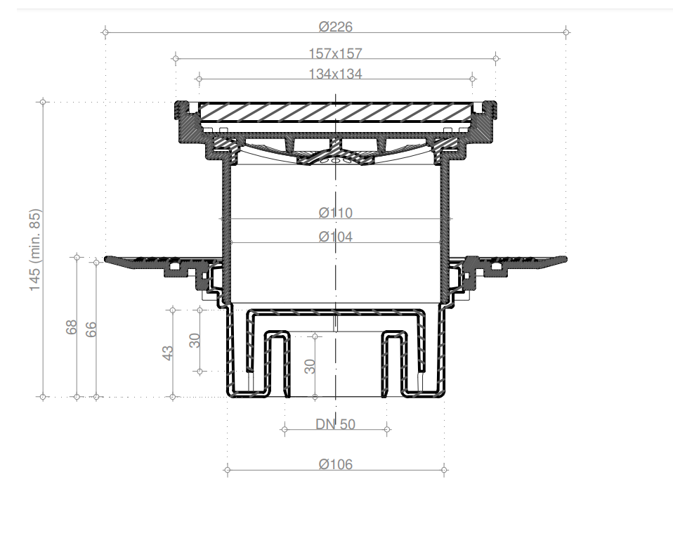 Pestan Black Glass Точечный трап 15х15 см, цвет: черный 13000097