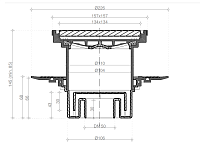 Pestan Black Glass Точечный трап 15х15 см, цвет: черный 13000097