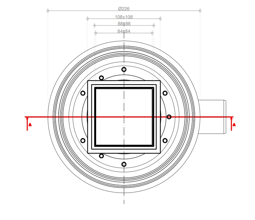 Pestan Plate Точечный трап под плитку 10х10 цвет:хром 13702567