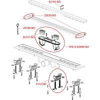 Alcaplast Водоотводящий желоб, 85 см, цвет: хром APZ12-850
