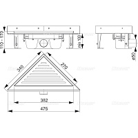 Alcaplast Водоотводящий желоб, 27 см, цвет: хром ARZ1
